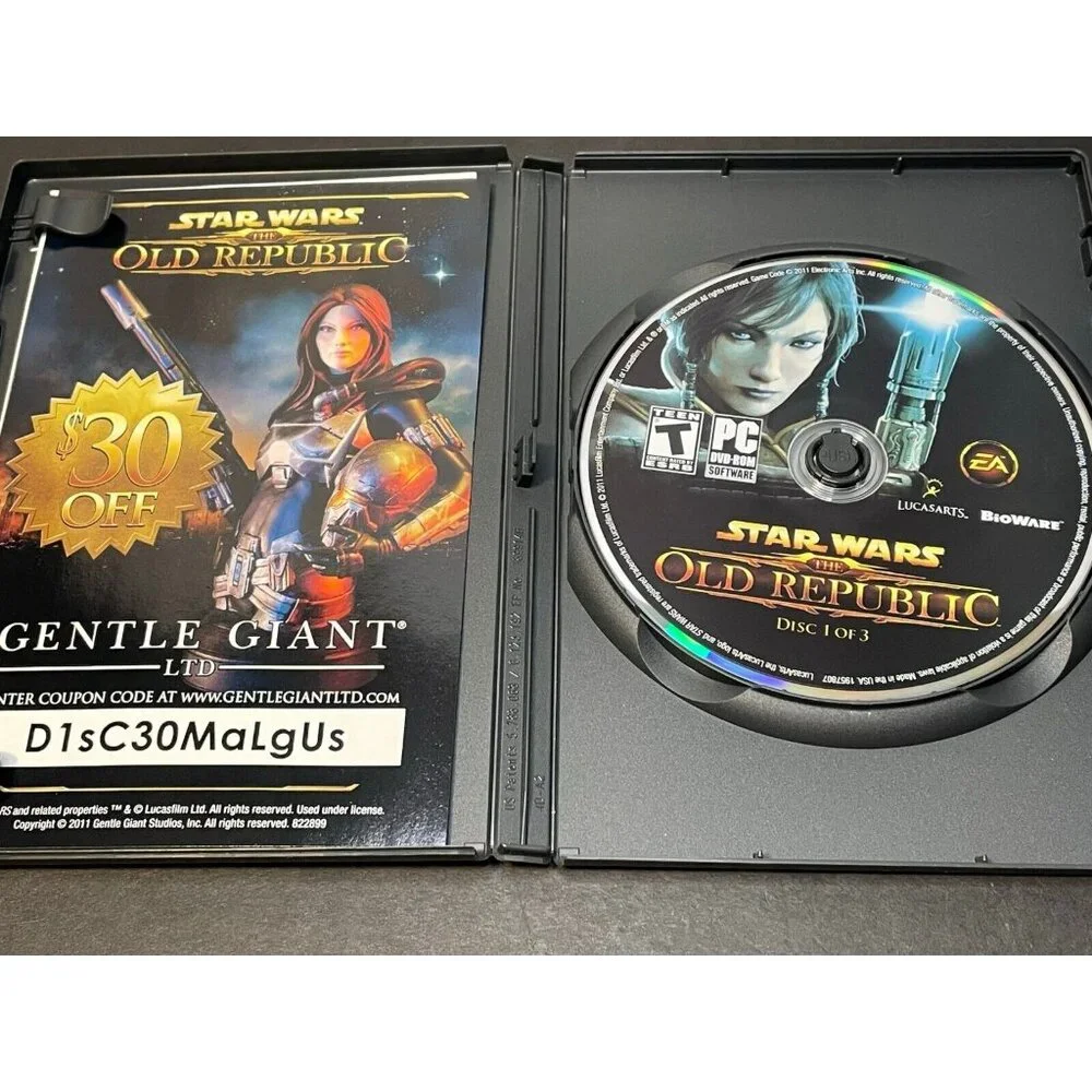 Star Wars The Old Republic PC Game 2011 3 disc set video